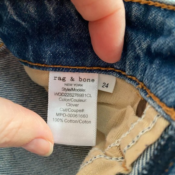 Rag&Bone "Rosa" Mid Rise Boyfriend Jean in "Clover", size 24 - Picture 7 of 13